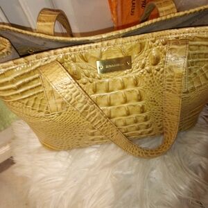 Brahmin Tan Crocodile Embossed Women's Bag